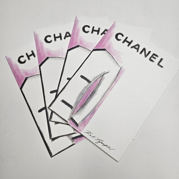 CHANEL Karl Lagerfeld Signatured Blank Greeting Card Chanel Suit - Picture 8 of 8